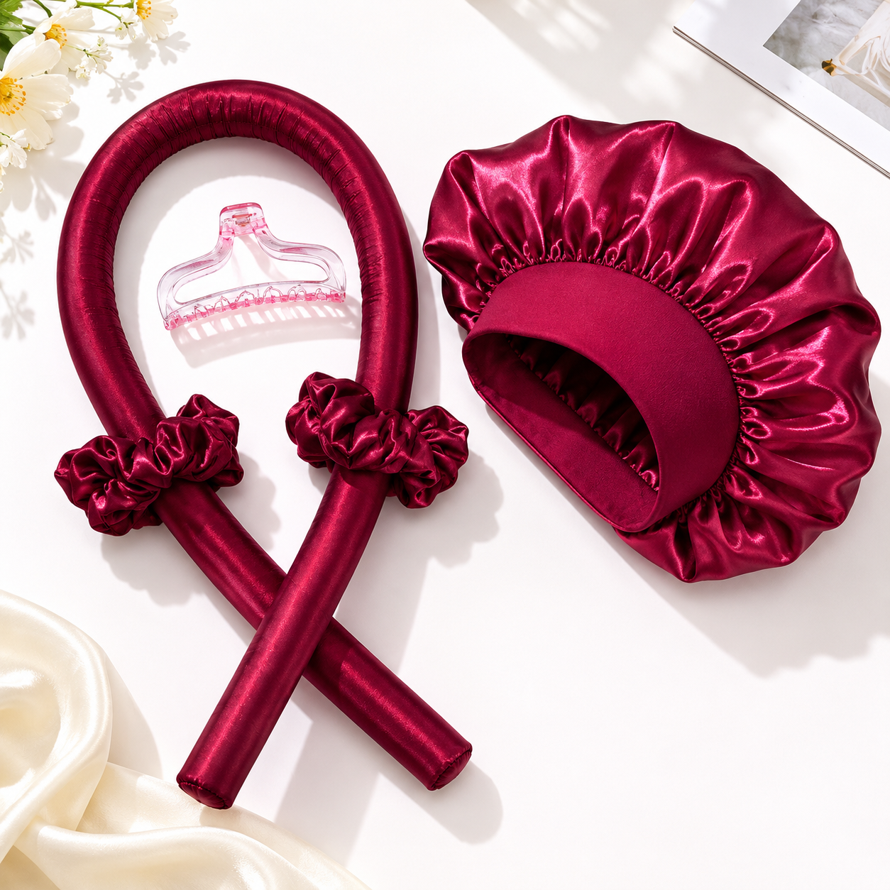 Overnight Heatless Curling Night Cap Set